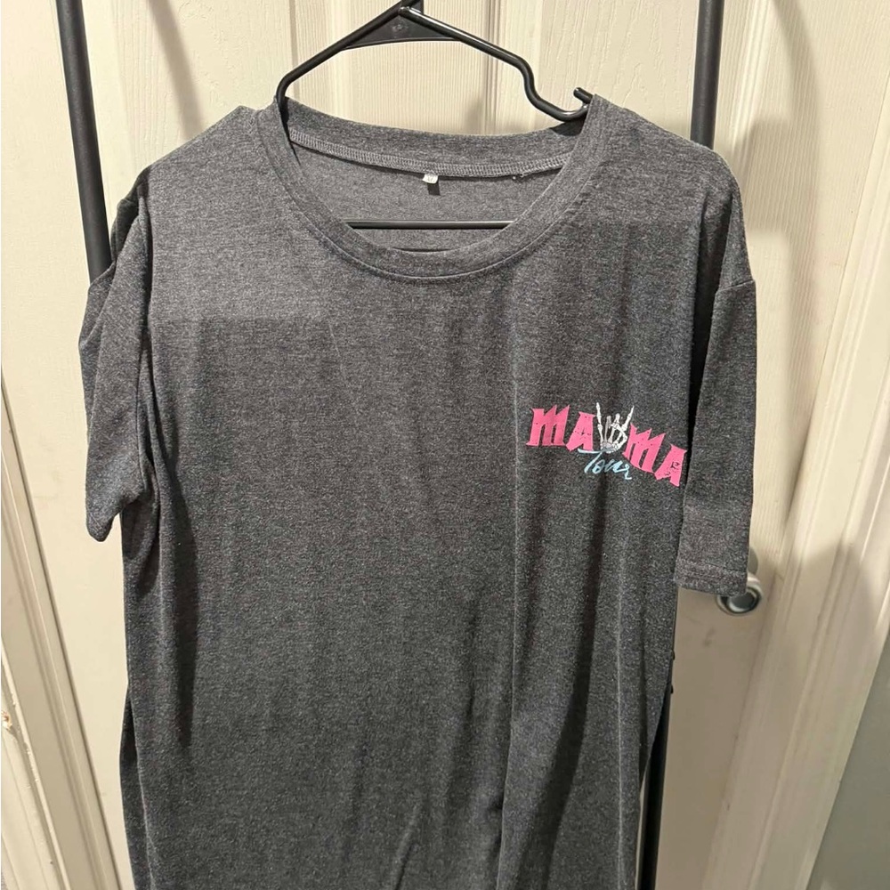 Mama Makes It All Happen Graphic Kids Tee - Gray with Pink & Yellow